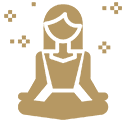 Icon Person meditiert im Lotussitz